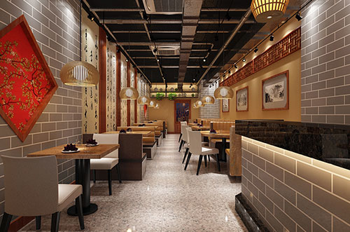 阿克苏传统中式餐厅餐馆装修设计效果图